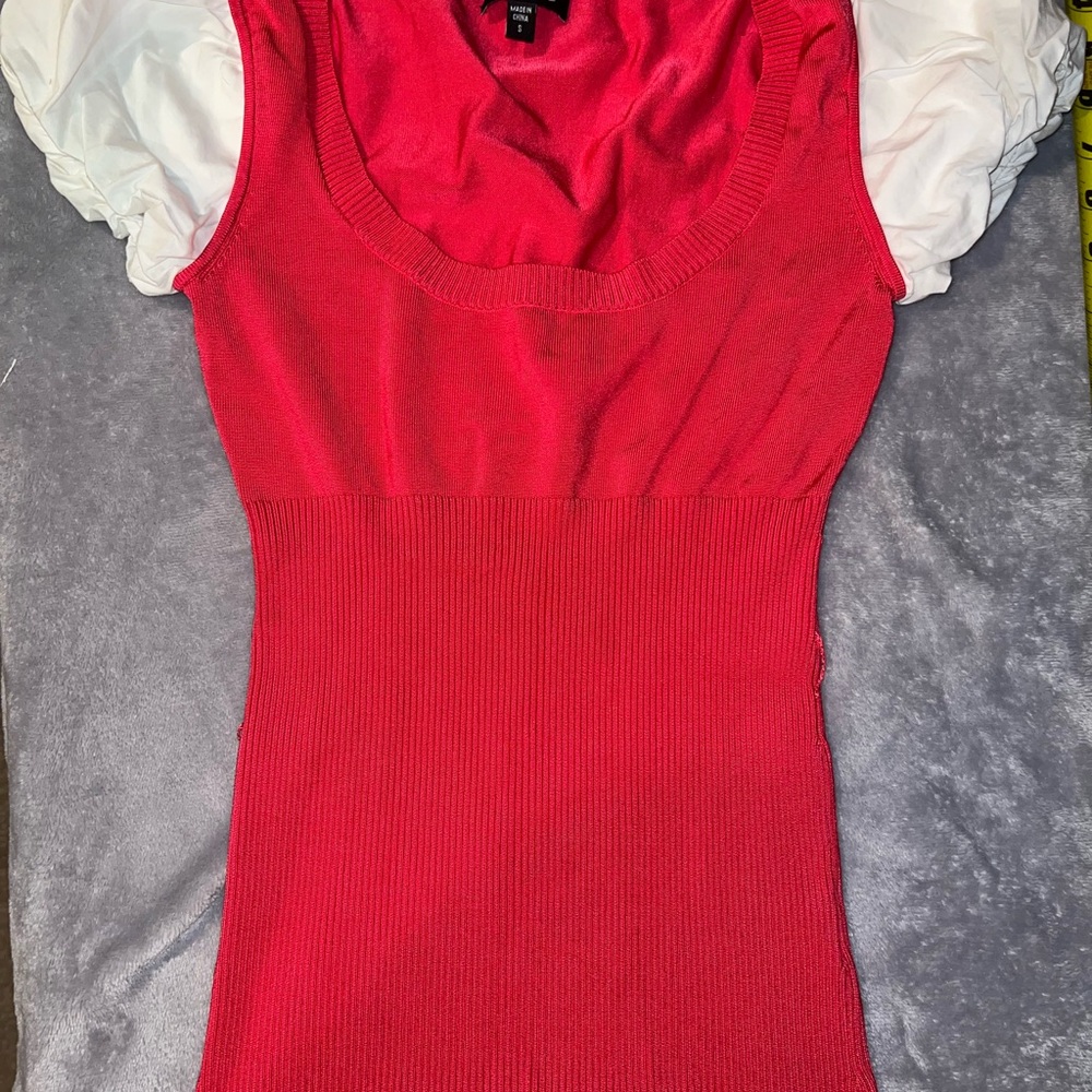 Bebe Women's Top with White Sleeves